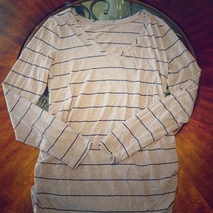 Lavender shirt from Maternity Isabel